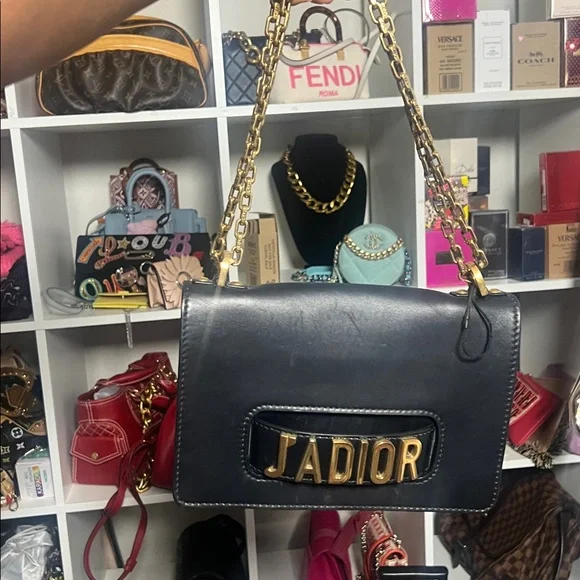 CHRISTIAN DIOR Calfskin J’Adior Chain Flap Bag Black and Red both available - Picture 10 of 16